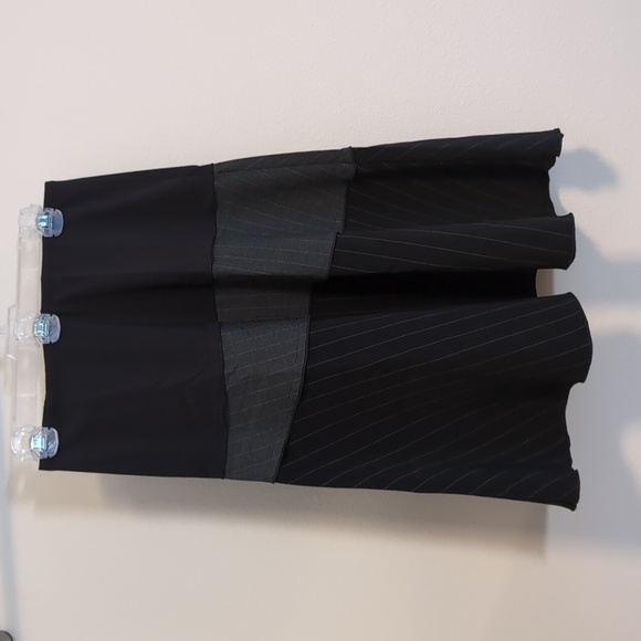 Fabuloid black striped skirt with multiple fabrics - Picture 1 of 2